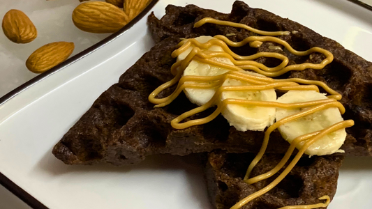 Healthy Makeover: Dr. Naziya's Ragi Almond Waffles with Peanut Butter and Banana
